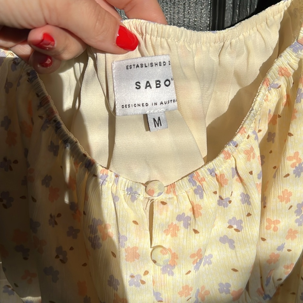 Sabo Skirt Short Set Light Yellow - Size Medium - Picture 7 of 9